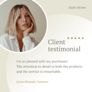 Beige Aesthetic Client Testimonial Instagram Post